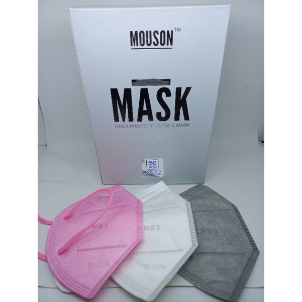 MASKER KN95 MOUSON 50PCS 5PLY ORIGINAL/MASKER KN 95 MOUSON 1 BOX ISI 25PCS