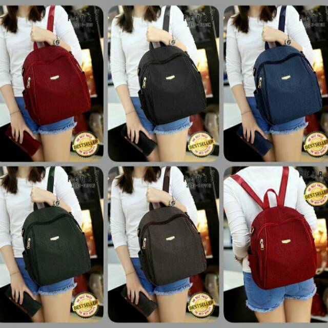 Backpack Pedro Set Dompet 2846