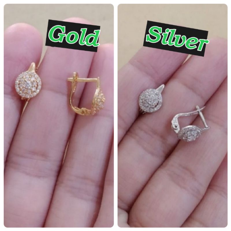 ANTING JEPIT DEWASA PERAK 925 LAPIS MAS DAN SILVER