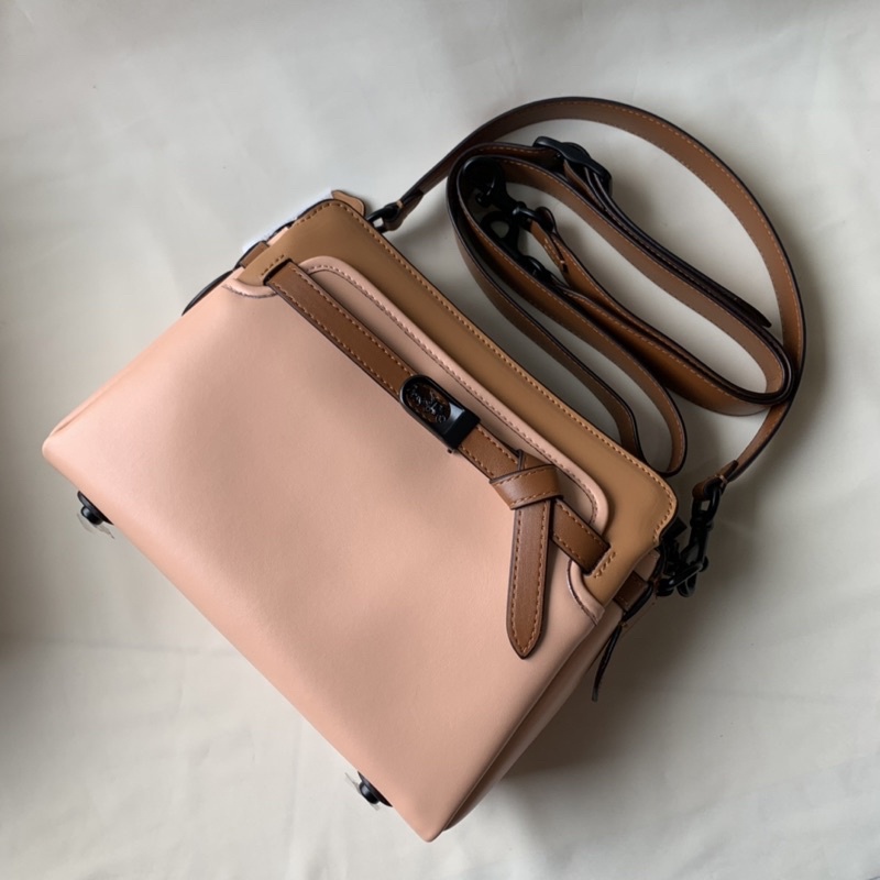 Coach Tate 24 Crossbody In Colorblock Blush Natural (Coach 2586)