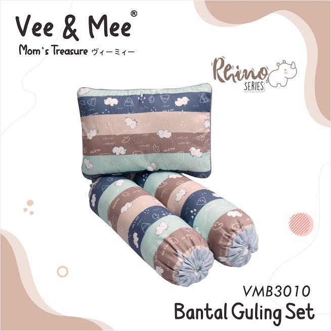 Vee &amp; Mee Bantal Guling Set | Bantal dan Guling Anti Bakteri