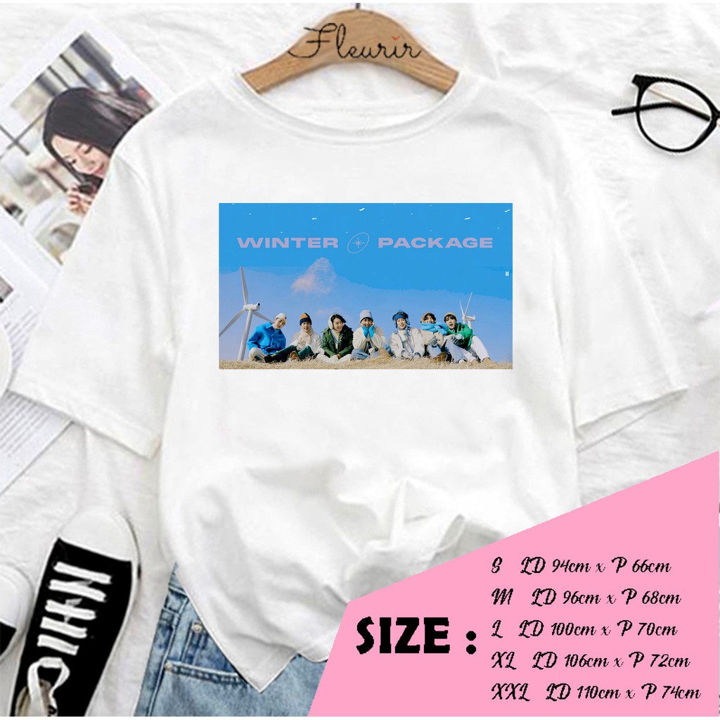 FLEURIR - KAOS  WINTER EDITION KPOP WANITA DEWASA LENGAN PENDEK TEE UNISEX