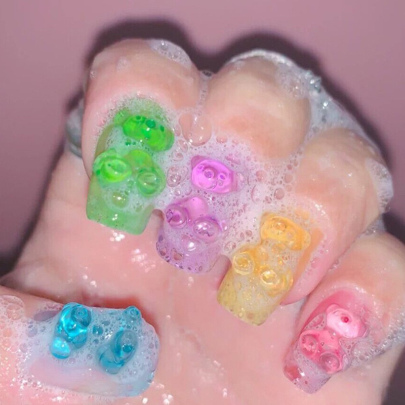 Siy Cetakan Kristal Epoxy Resin Bentuk Beruang 3d Bahan Silikon Untuk Nail Art Diy