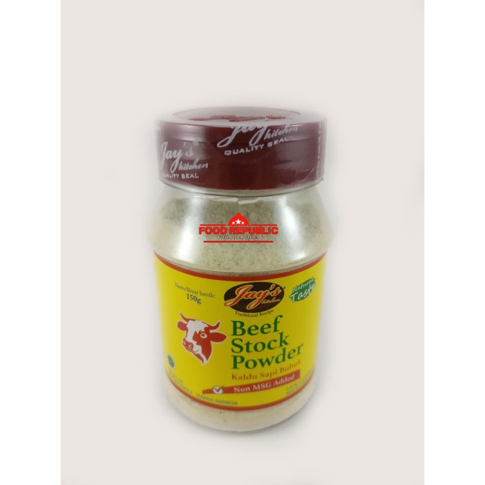 

TERBARU Jays Beef Stock / Kaldu Sapi Bubuk 150 GR TANPA MSG dan HALAL