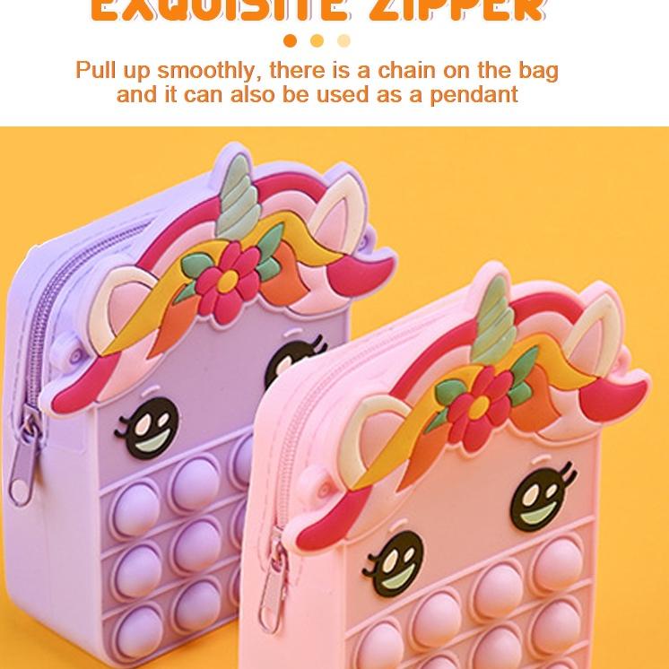 D54F TAS POP IT MOTIF CEWEK / TAS POP IT MOTIF PONY / TAS POP IT ANAK  / TAS POP IT KARAKTER ANAK PE