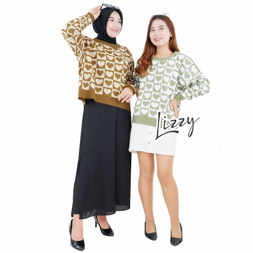 Lizzy - SWEATER LOVE SQUARE PREMIUM