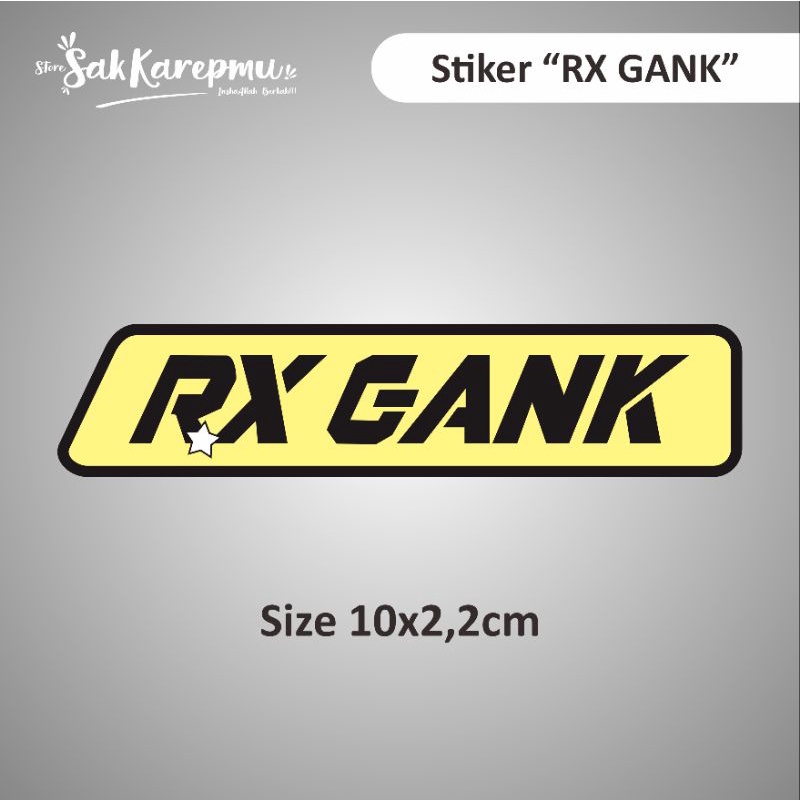 Stiker decal Rx Gank kualitas terbaik