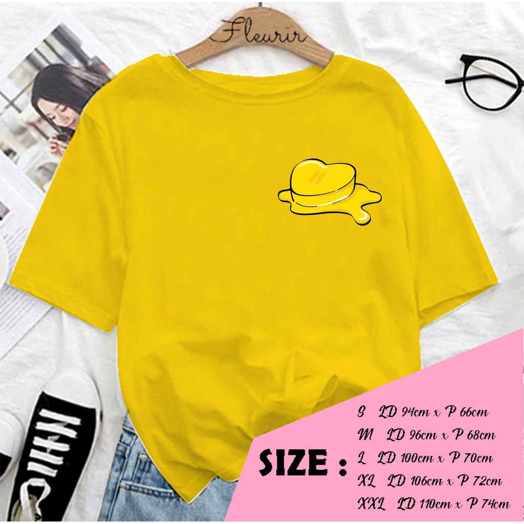 FLEURIR - KAOS  BUTTER LOGO KPOP KOREA OVERSIZE KATUN KAOS WANITA DEWASA TUMBLR TEE UNISEX JUMBO