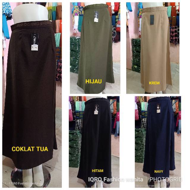 ROK KERJA/ROK POLOS WARNA/ROK PANJANG/ROK MODEL A/ROK SPAN