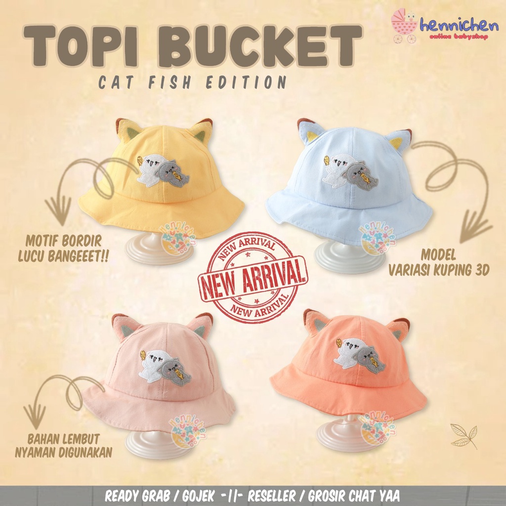 BUCKET ANAK CAT FISH IMPORT BUCKET ANAK PEREMPUAN ANAK LAKI LAKI