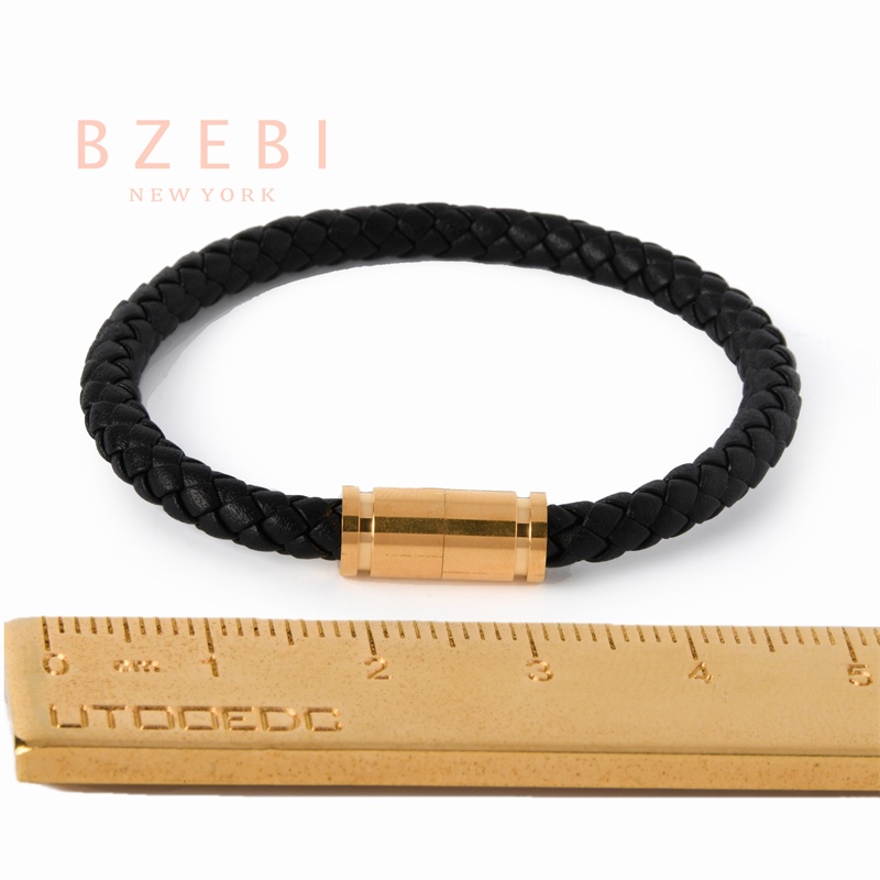 Bzebi Gelang Titanium Steel Lapis Emas 18k Hias Berlian Imitasi Gaya Korea 1078b Untuk Wanita