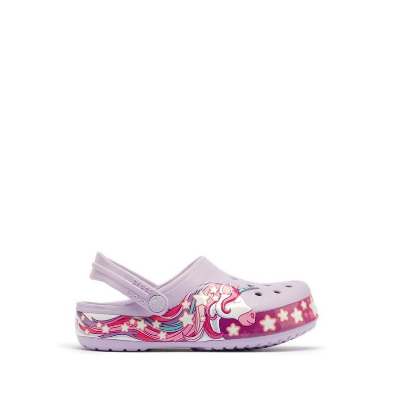 Crocs Girl's Funlab Unicorn Band Clog - Purple