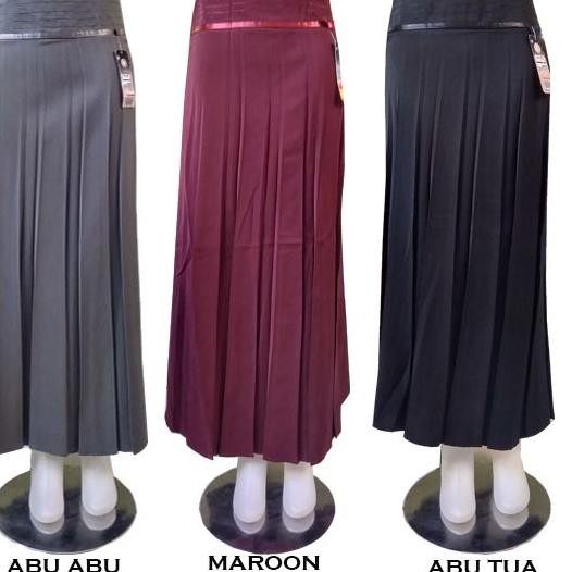 ♠ Rok kerja wanita ferari plisket size XL/ rok wanita muslimah bahan ferari tebal lembut tebal jatuh