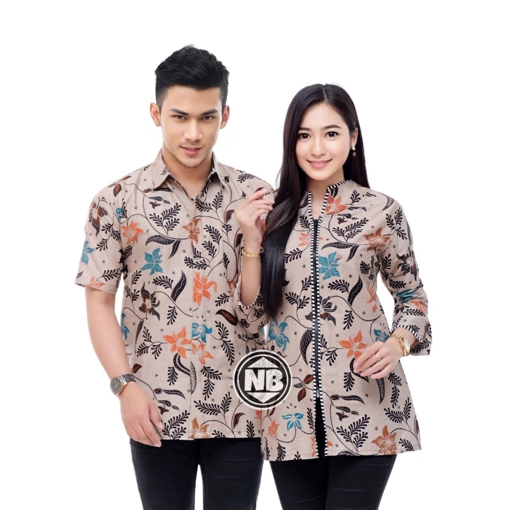 COUPLE BATIK NEW HEM BLUS BLOUSE TRENDING INTERNATIONAL COUPLE SERAGAM TERLARIS