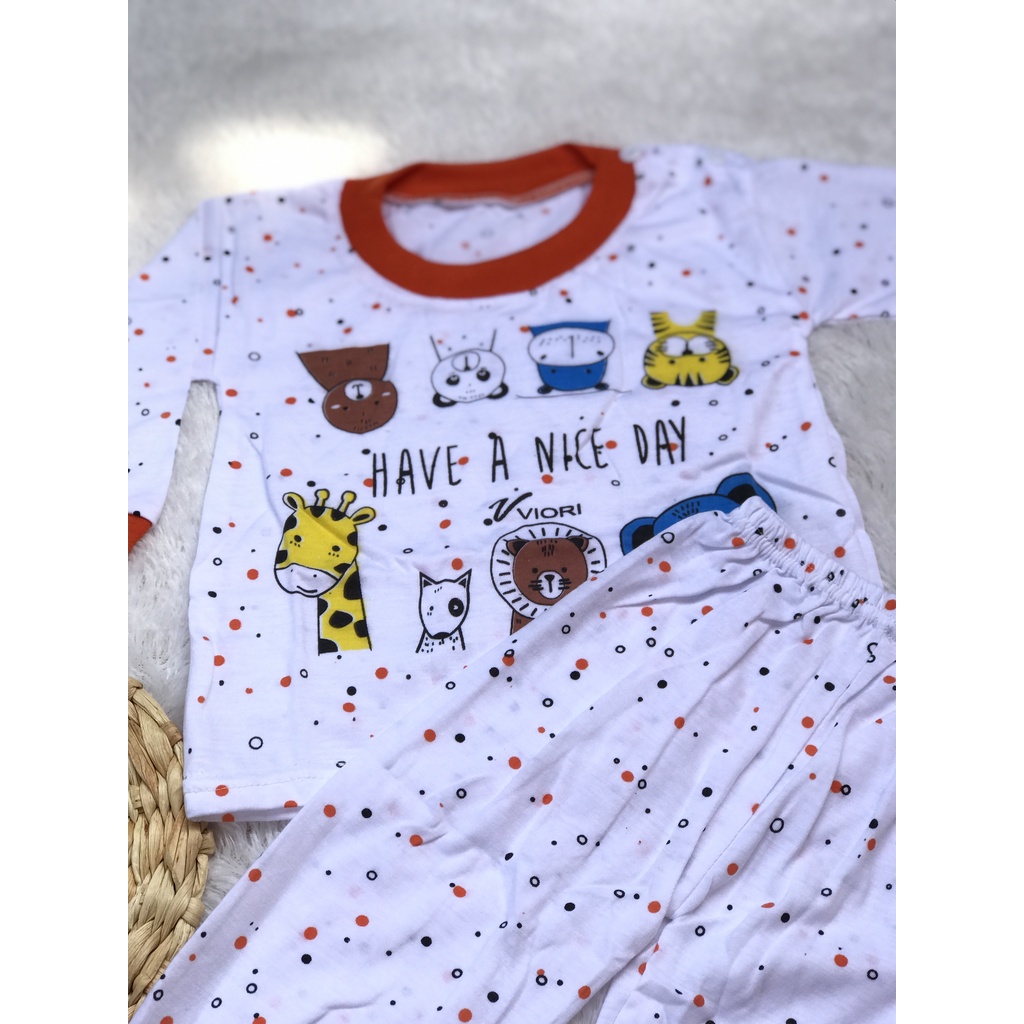 [STO.HVPG] Setelan Bayi Setelan Piyama Panjang Bayi Motif   3 - 18 bulan, lucu