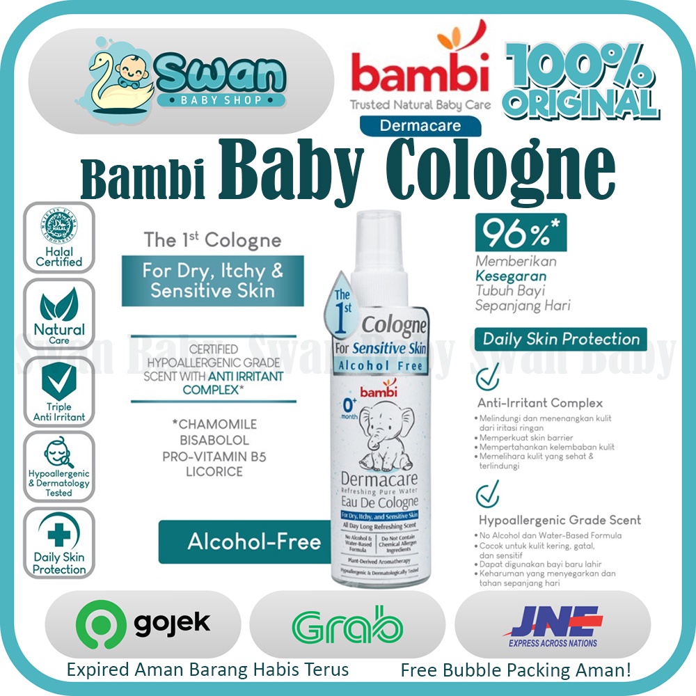 Bambi Baby Dermacare Refreshing Pure Water Eau De Cologne 100ml