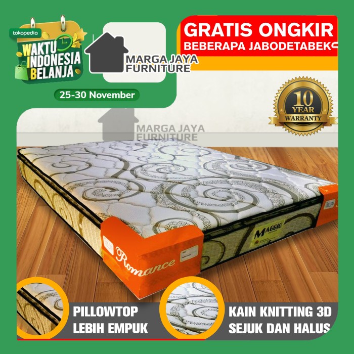 Fachriagro- Springbed Kasur Matrass Matress Romance Pillowtop 120 X 200 Cm - 120 X 200