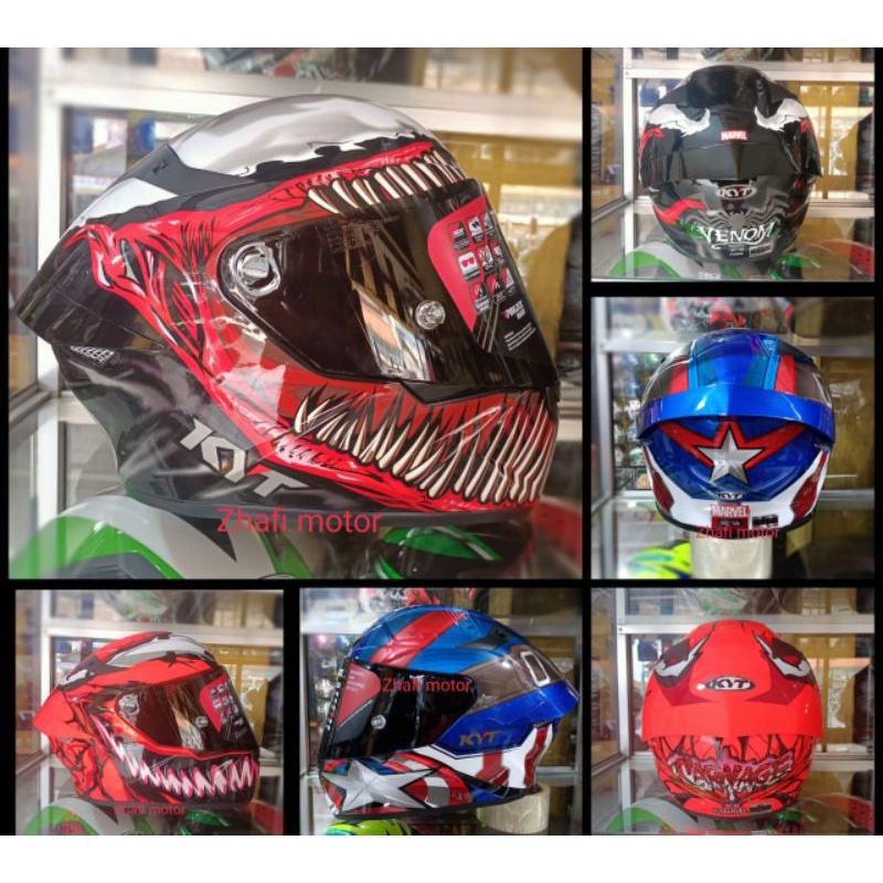 Helm kyt tt couse motif limited edition# marvel carnage#marvel venom dan captain america produk 100%