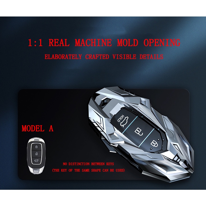 Rumah / Casing Kunci Remote Mobil Bahan Zinc Alloy Untuk Hyundai Tucson I30 Kona Santa Fe Loniq I20 Ix35