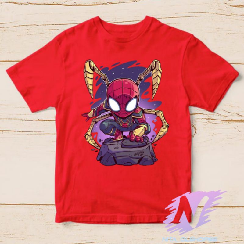 kaos anak Spiderman Marvel superhero movie terlaris