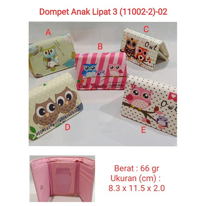 Dompet Anak &amp; Wanita Lipat 3 ( 11002-2 ) 02 dompet murah