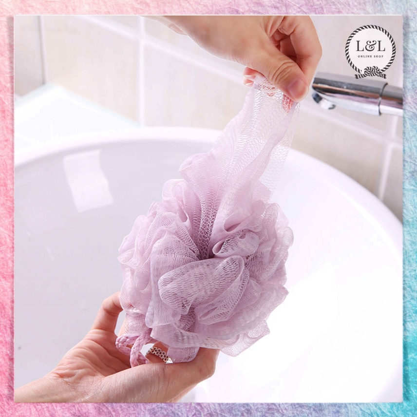 Spons Mandi Bola Jaring Busa Shower Puff Premium Bath Sponge Ball Foaming