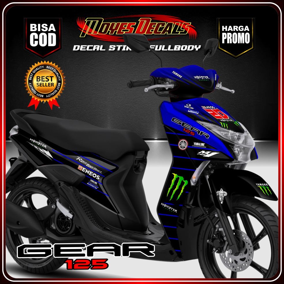 decal gear 125 stiker decal motor gear 125 stiker decal yamaha gear decal full body gear 125 decal motor yamaha gear 125