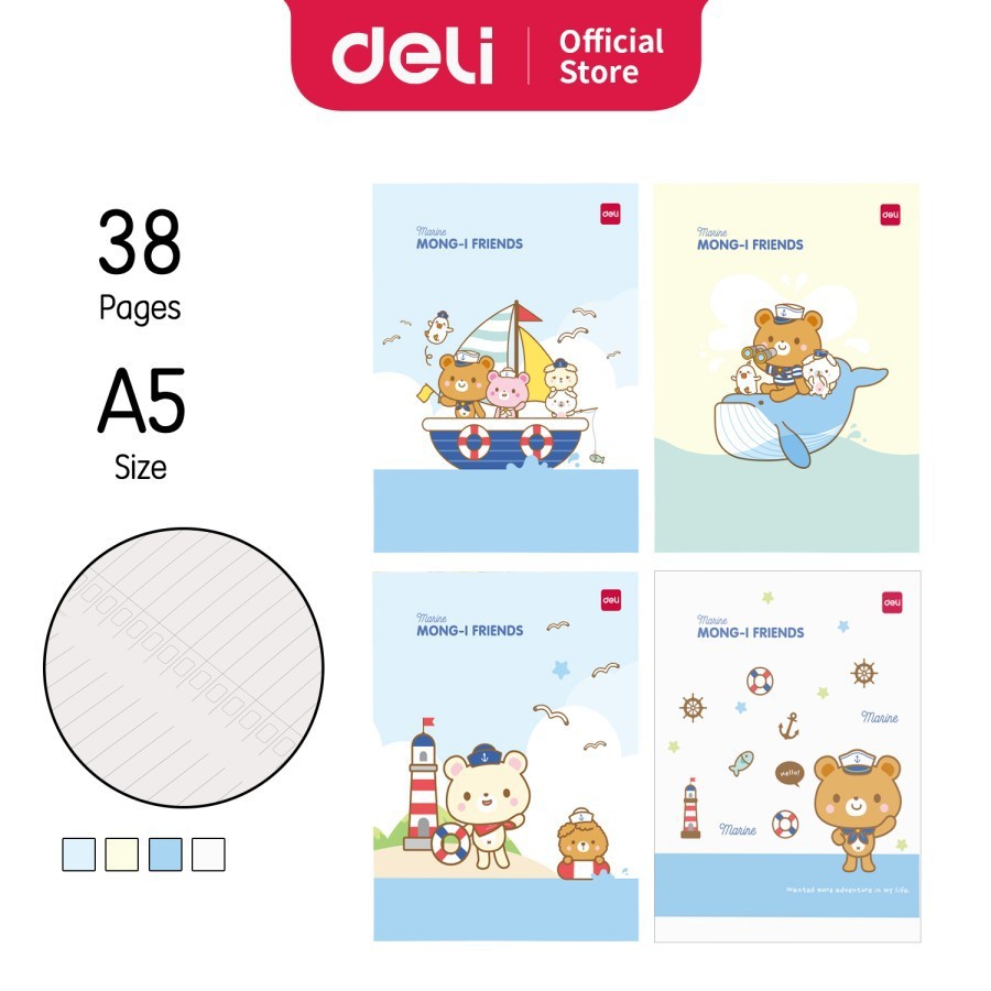 

BUKU TULIS / Deli Writing Book CNA538 1 PACK ISI 10