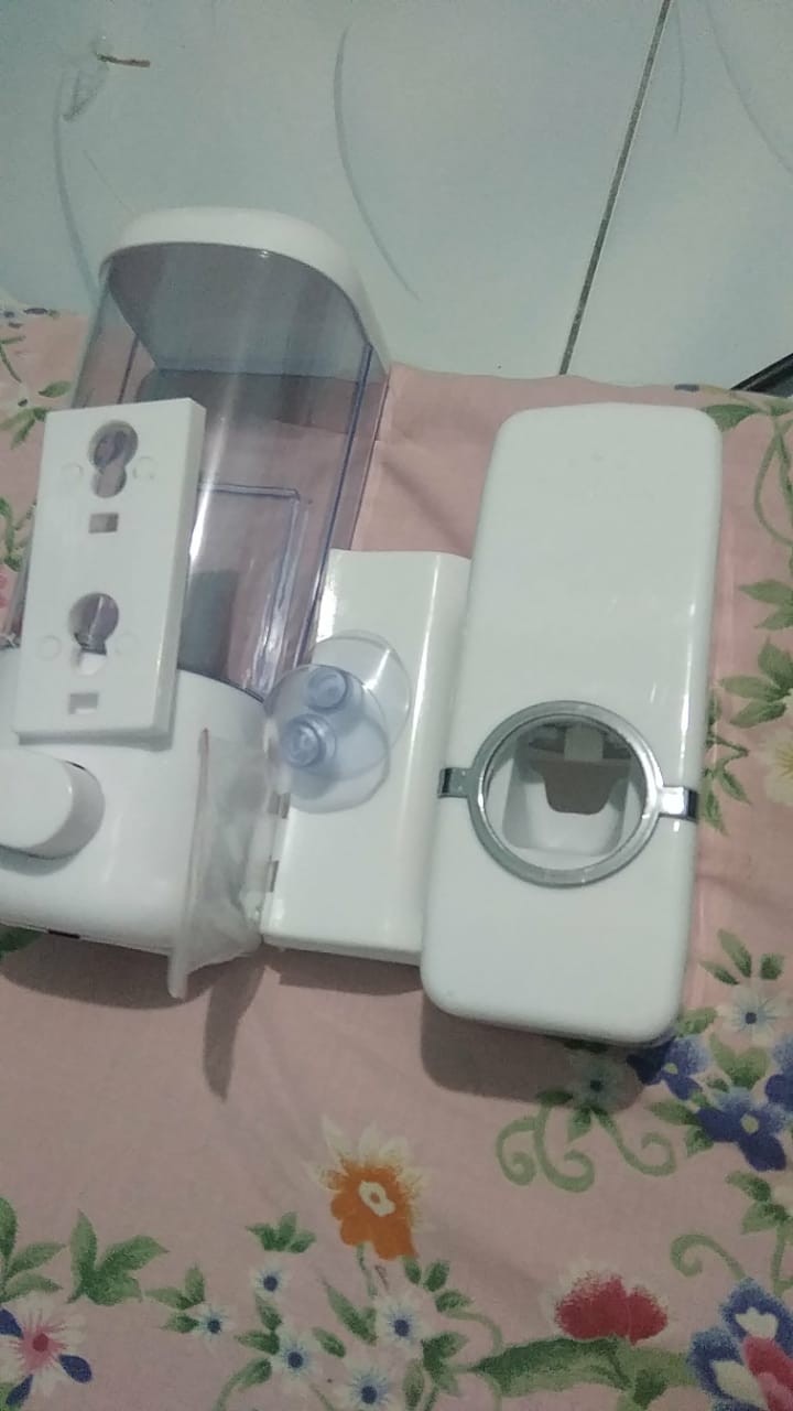 Paket Combo Tempat Sikat Gigi Dan Dispenser Pasta Gigi & Dispenser Sabun Cair Single