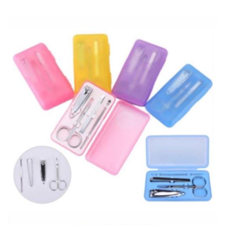 manicure pedicure set 4 in 1 pedicure gunting kuku pembersih shude