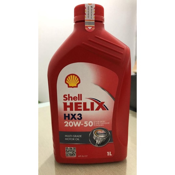 OLI MOTOR SHELL HELIX HX3 20W 50 1 LITER OLI MOTOR ASLI SHELL