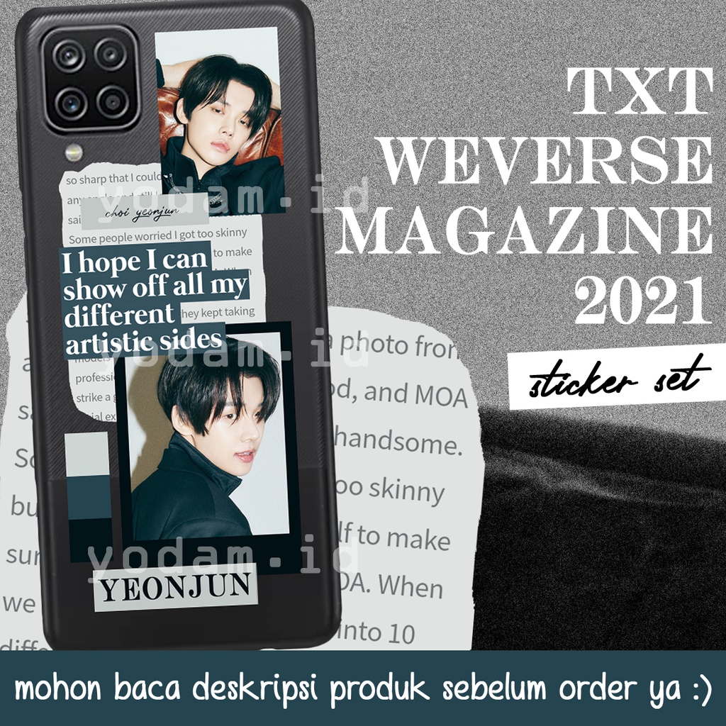 DIY STICKER CASE, STICKER AESTHETIC STIKER KPOP ANTI AIR TXT - WEVERSE MAGAZINE 2021 STICKER SET