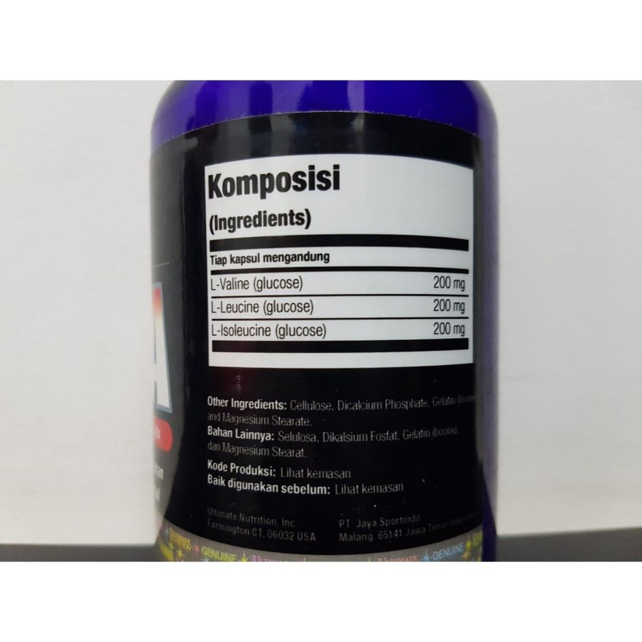 UN Ultimate Nutrition BCAA 500 Mg 120 Caps Kapsul