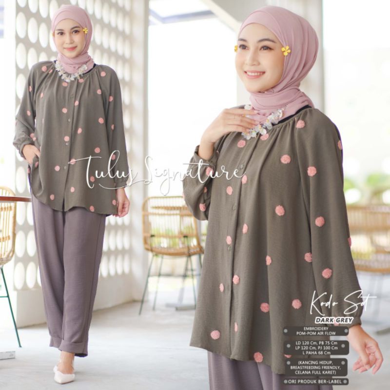 KODO SET BY TULUS SIGNATURE / ONE SET WANITA MUSLIMAH / Setelan embordy