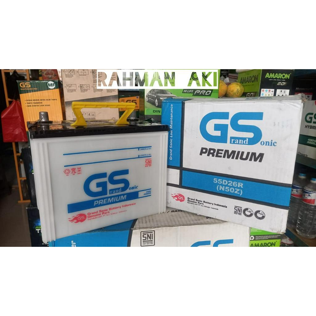 Aki mobil gs  basah n50z dyna, elf, fuso, cold  diesel inpr