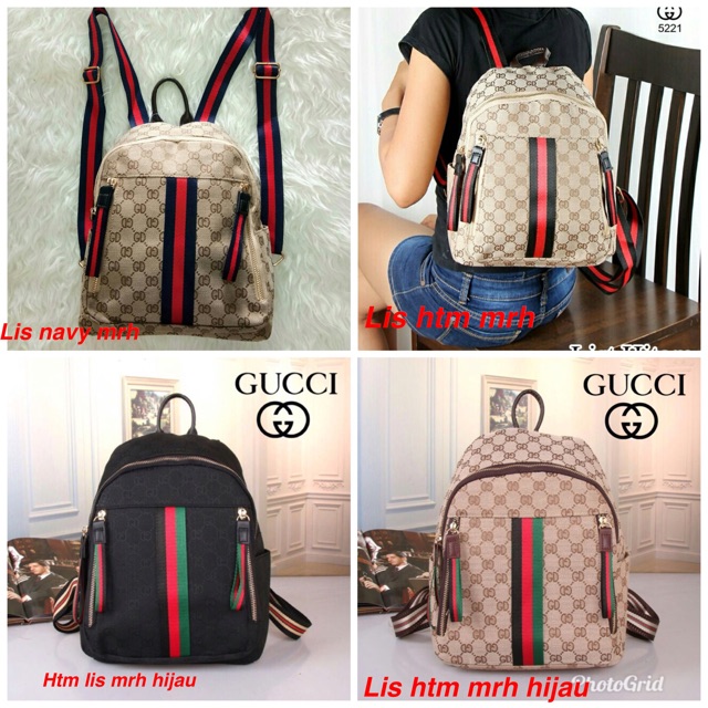 Ransel fashion Gucci 5221 punggung wanita tas cewek Import backpack