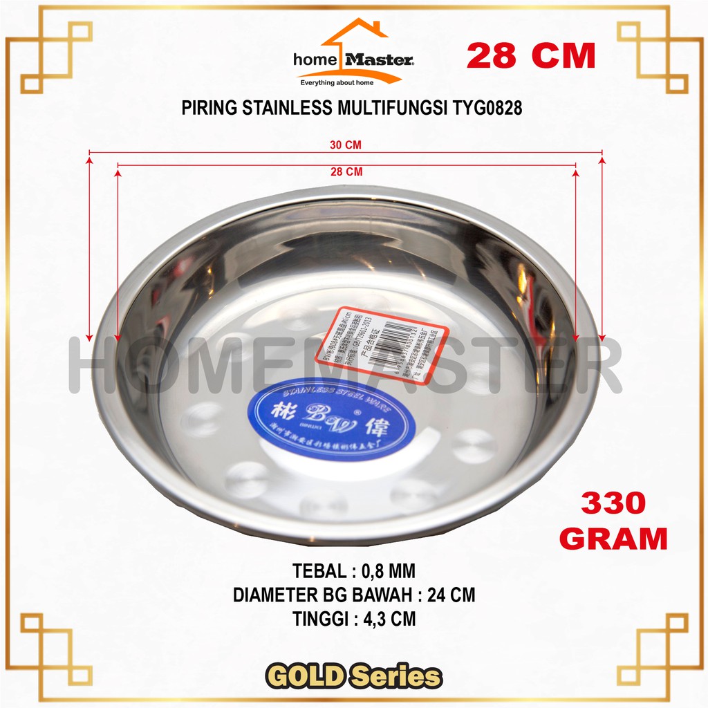 Termurah Homemaster Piring Stainless Multifungsi Tebal 0.8 Mm 28 Cm Tyg0828 kN8l0VuRV3aL8