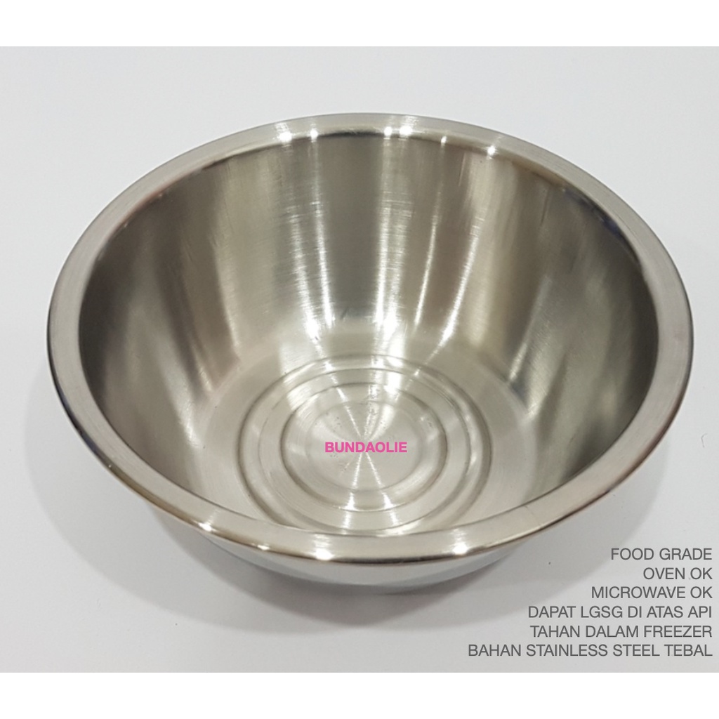 Mangkuk Stainless Steel Bowl Tebal Oven 11 cm