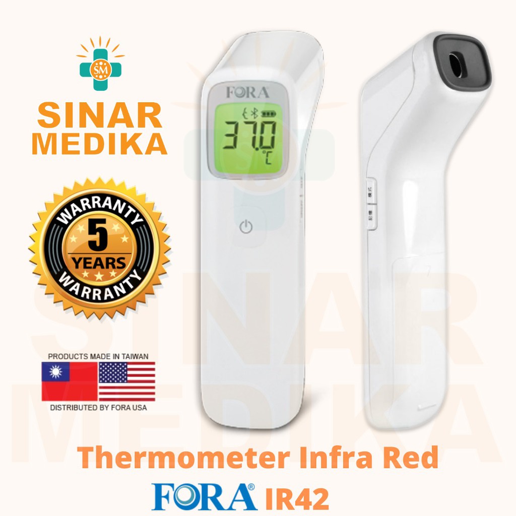 TERMOMETER TEMBAK FORA IR 42 . INFRA RED THERMOGUN . THERMOMETER NON KONTAK . INFRARED DAHI TERMOGAN