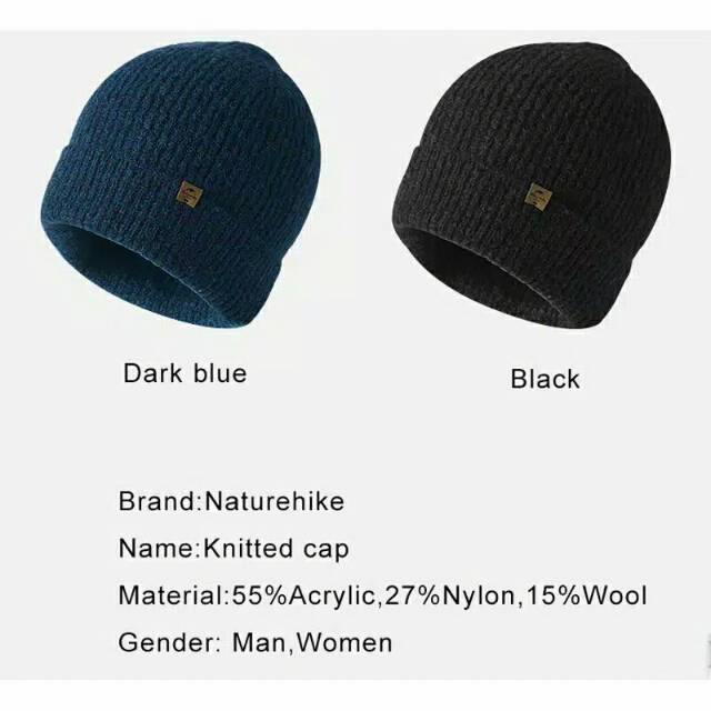 Kupluk naturehike NH17M010-Z beanie knitted hat cap topi rajut kerpus bahan wol