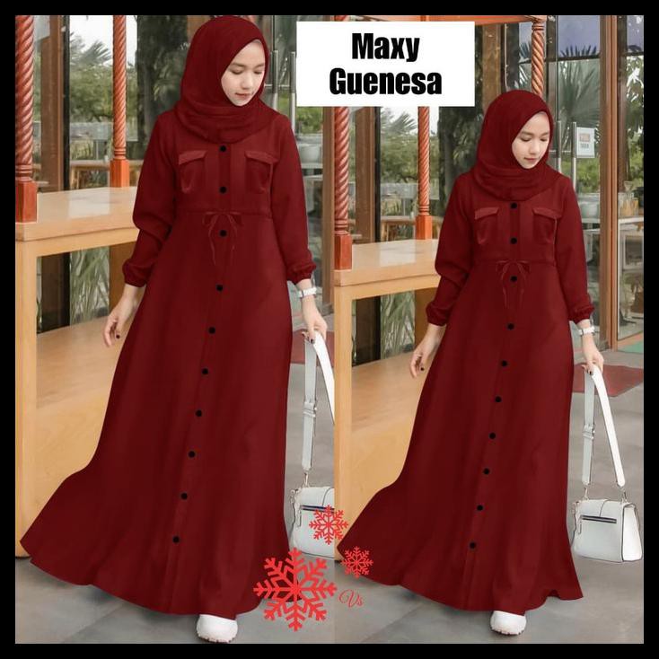 Maxi Guenesa Maron Gamis 0100 Shl Baju Gamis Wanita Shopee Indonesia