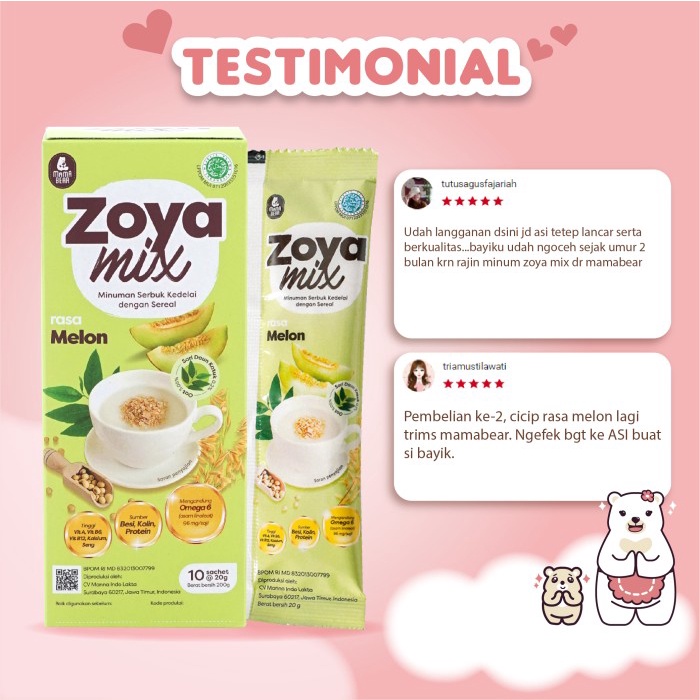 MAMABEAR ZOYA MIX SEREAL KEDELAI DENGAN DAUN KATUK