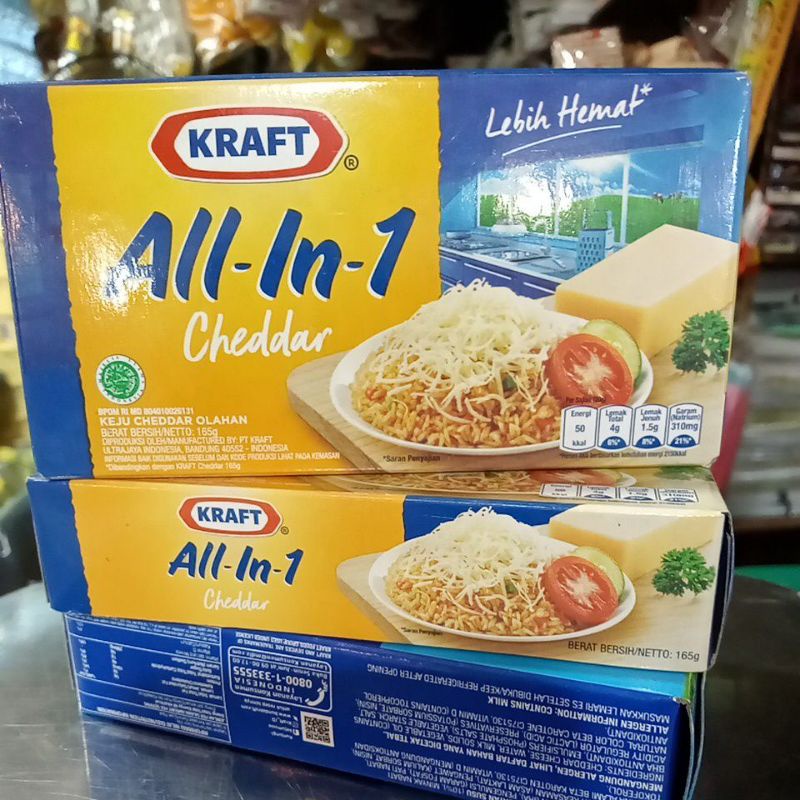 

Keju Kraft All-In-1 Cheddar 165gr