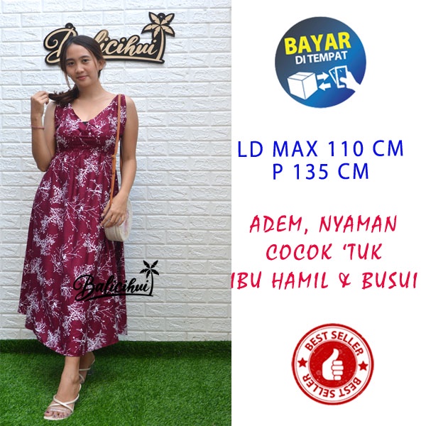 Balicihui Dress Moza Dress Busui Dress Menyusui Dress Bali Dress Kasual Elegan Nyaman Dipakai