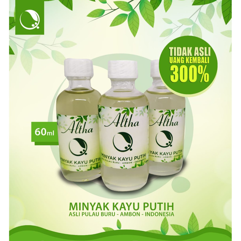 Minyak Kayu Putih Organik Altha 60 ml Asli dari Pulau Buru Ambon