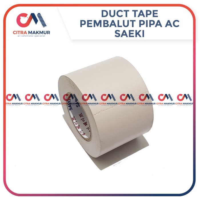 Duct Tape Pipa AC merk Saeki Ivory Selang Pembalut Lakban Lem Isolasi 15 meter lebar 5 cm Balutan Busa pembungkus