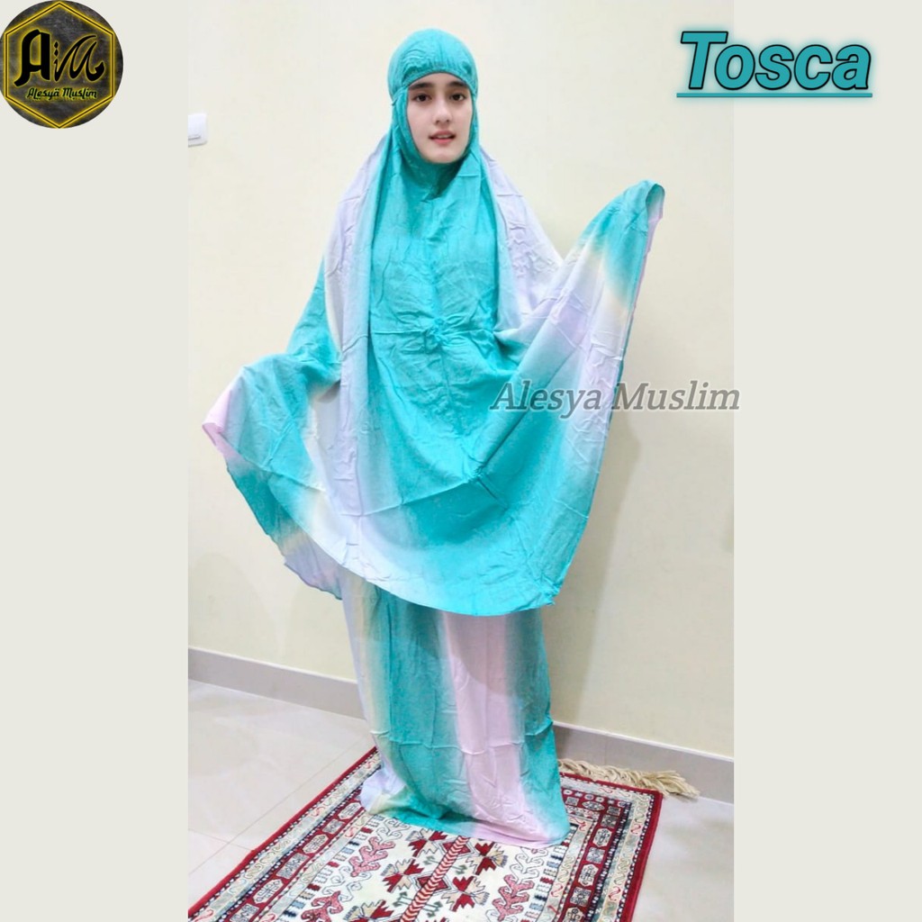 Mukena Bali Pelangi Dewasa Alesya/Bahan Rayon/Harga Grosir