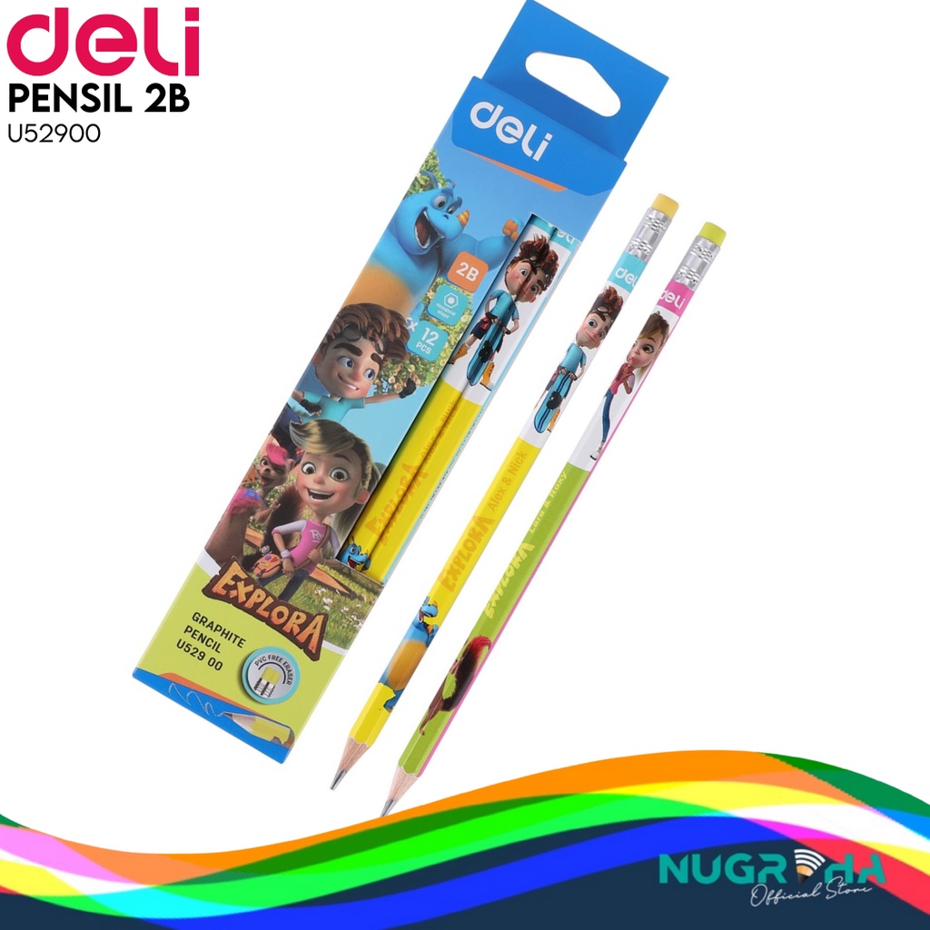 

Deli Graphite Pencil Pensil 2B Kayu Nyaman Digenggam U52900