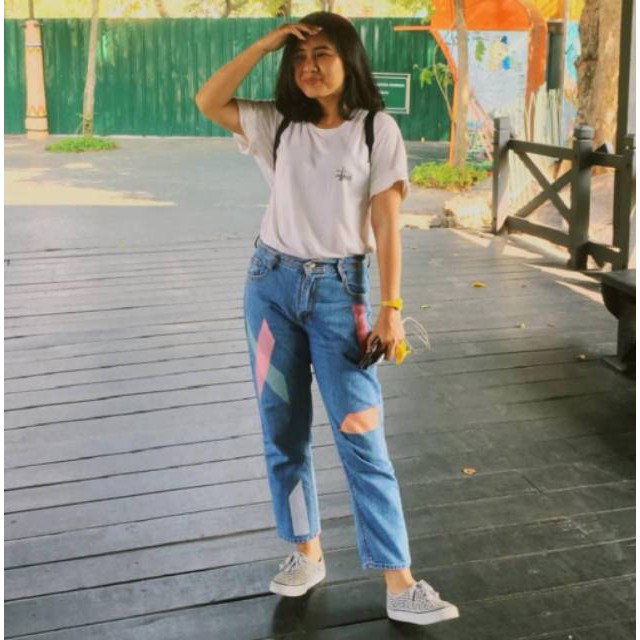LEBAR PANJANG TINGGI CELANA ANAK SD SMP SMK 222/ Celana Boyfriend nikita / bf jeans kirei