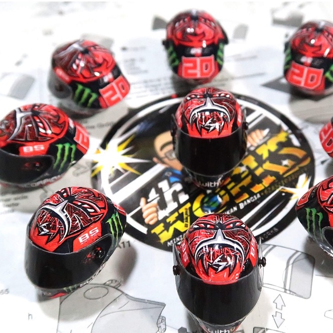 HELMET MINI 1/12 FABIO QUARTARARO #ELDIABLO #MINIATURE #DIECAST #THIYARZ
